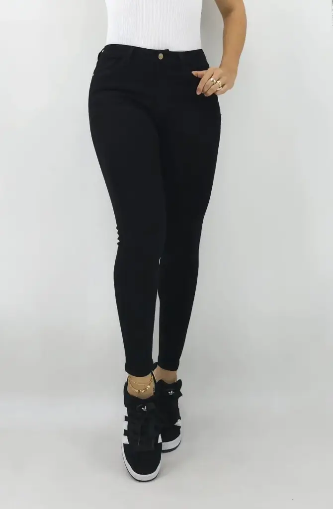 Jean mujer bolsillo negro 4409