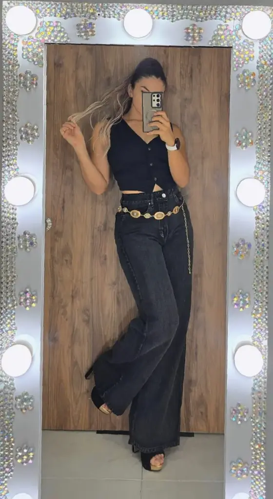 JEAN MUJER WIDE CENIZO 4503