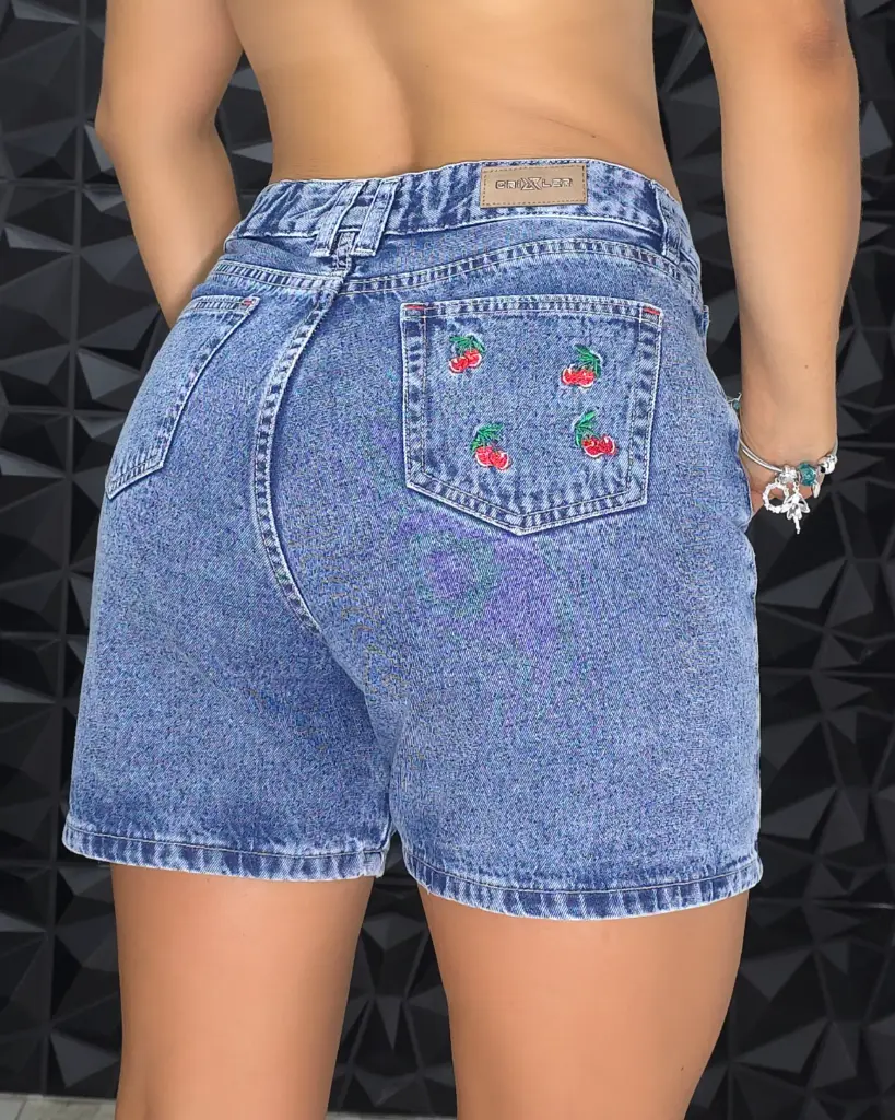 Short mujer largo cerezas 4577