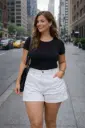 Short mujer blanco 4530