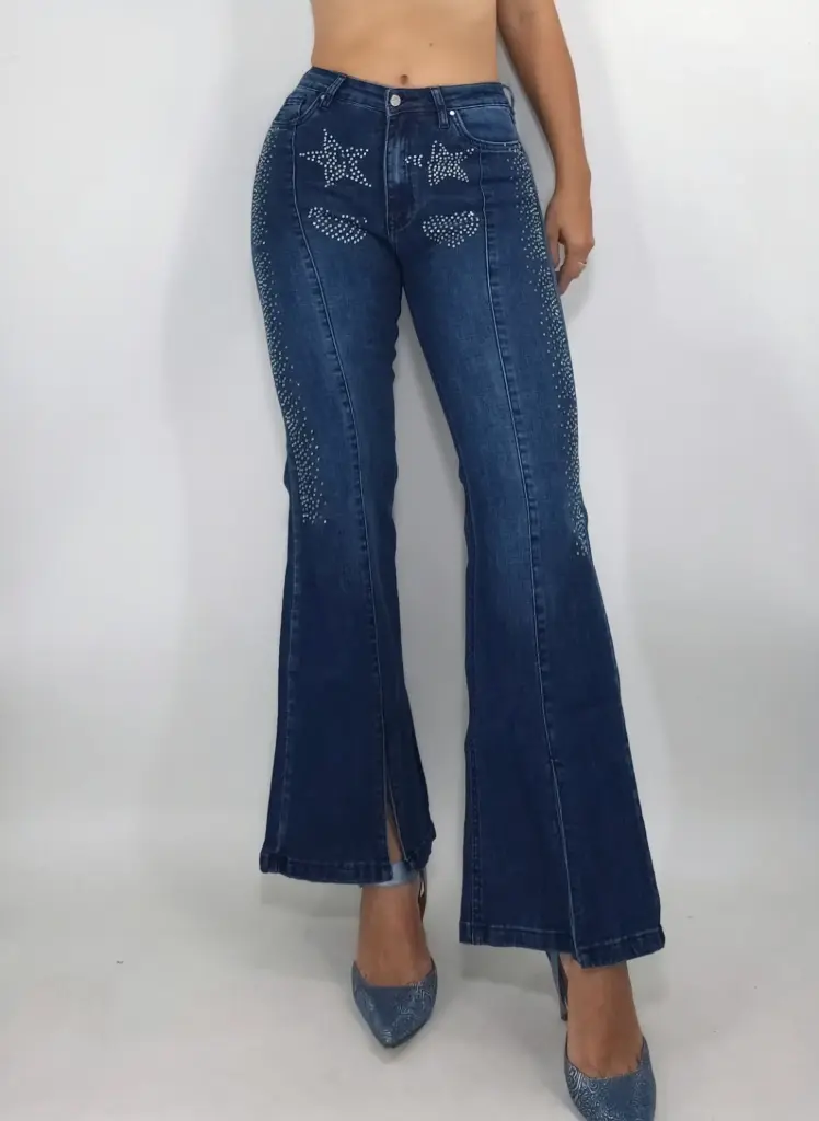 Jean mujer botacampana corte 4567 brillo