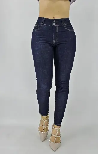 JEAN MUJER PRETINA 2 BOTONES 4418 