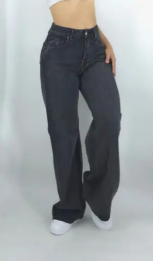 JEAN MUJER WIDE CENIZO 4503