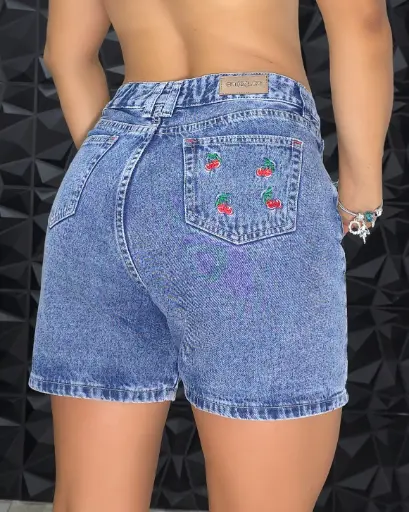 Short mujer largo cerezas 4577